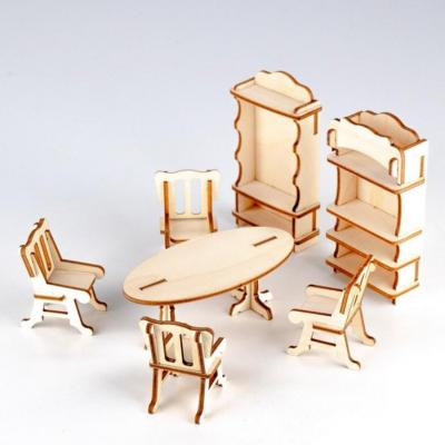Set de Meubles Salle à manger Etagères à construire Bois Munda Mundi