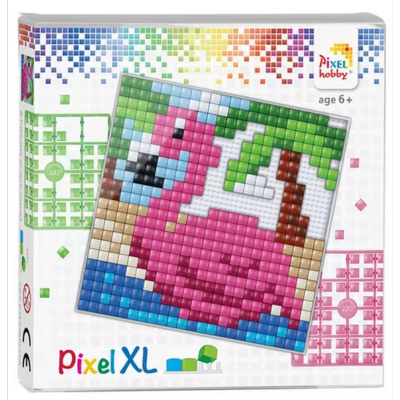 Kit Tableau en Pixels XL Flamant Rose 12x12 cm 529 Pixels Pixel Hobby