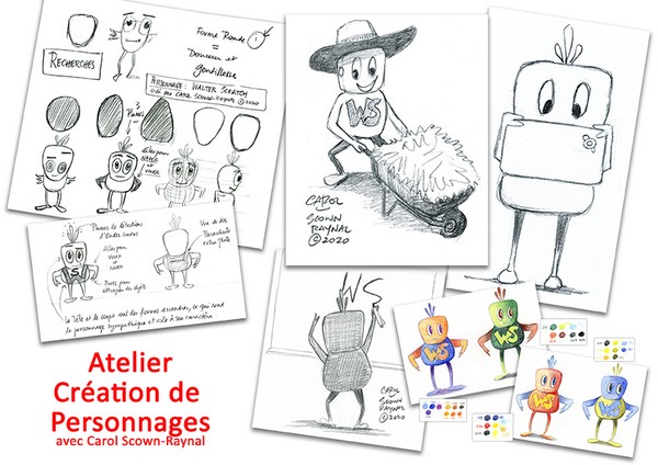 [Termin] Atelier Dessin Cration de Personnages avec Carol Scown-Raynal 2020-2021