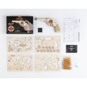 Maquette Bois Pistolet Corsac M60 24cm Puzzle 3D de 102 pièces LQ401 Rokr