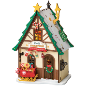 Kit Maquette Bois Maison de Noël scintillante 12x9x18 cm DS036 Rolife