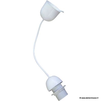 Monture électrique blanche pour luminaire suspension E27- 60 W