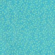 Papier népalais motifs Petites Feuilles de Saule Turquoise sur Bleu Celeste 50x75 cm