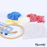 Kit Punch Needle Tournesols Coccinelle Ø20cm Figure d'Art