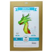 Kit de pliage Prédécoupé Trophée Dragon Asiatique 50x32x24 Agent Paper