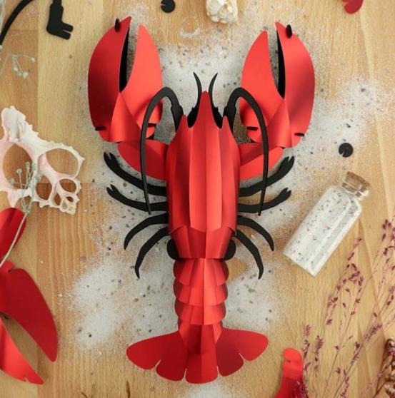 LIOOBO 1 x homard artificiel, jouet pour homard, jouet à écrevisse