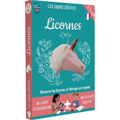 Kit Créatif Licorne et Trophées à fabriquer Livre et Activité L'Atelier Imaginaire
