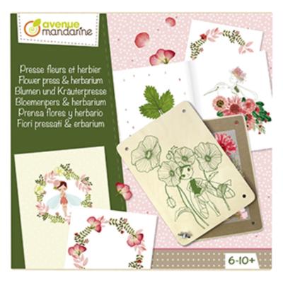 Coffret créatif Presse-Fleur et Herbier Avenue Mandarine