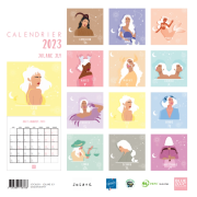 Calendrier mural 2023 Jolane Jly 12 Illustrations Zodiaque 30X30 cm Blue Art Editions