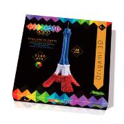Kit pliage Origami 3D Tour Eiffel tricolore 1100 pièces Taille XL Créagami