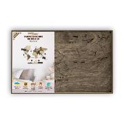 Carte du monde 2D en Bois Multicolore Taille S 55x80 cm Creatif Wood