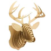 Trophée mural Tête de Cerf en Carton à construire 31 x 54 x 30 cm