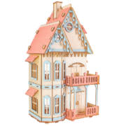 Maison de Poupées Villa Gothic Colorée 46x29x17cm à construire Bois Ech 1/36