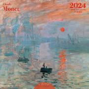 Calendrier mural 2024 Claude Monet 12 illustrations 16 mois 30X30 cm Ed Desastre