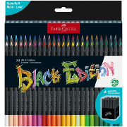 Crayons de couleur Black Edition 50 couleurs Mine tendre Support vertical Faber Castell