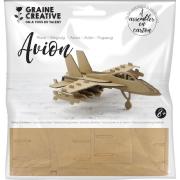 Maquette Avion de chasse en Carton à construire 16 x 17 x 6 cm