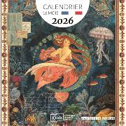 Calendrier mural 2026 Art Nouveau 12 illustrations Gwenaëlle Trolez 16 mois 30X30 cm Kiub