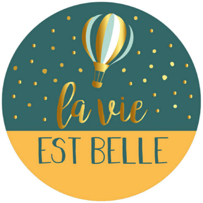 Magnet rond 56mm Petits Messages La Vie est Belle