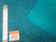 Papier népalais Lokta Okinawa Turquoise motif Vagues bleues Feuille 50x75 cm