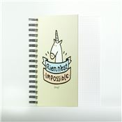 Carnet à spirale Licorne Rien n'est impossible Mr Wonderful