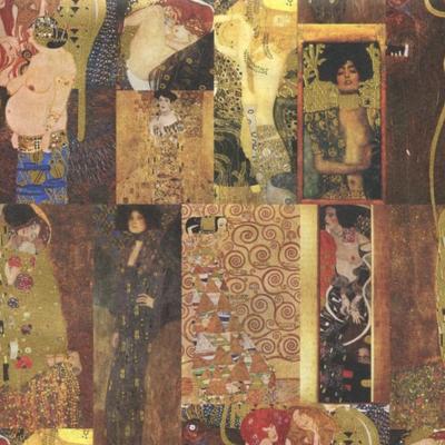 Papier italien imprimé Oeuvres Klimt 50x70 cm Kartos