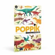 Poster Géant Découverte Dinosaures 32 Stickers 5à10 ans Poppik