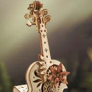 Kit Boîte à musique Violoncelle à fabriquer 23 cm Puzzle 3D Bois mécanique Magic Cello AMK63 199 pièces Rokr