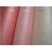 Papier népalais uni couleur Rose Dragée Feuille 50x75 cm Lokta Fait-main