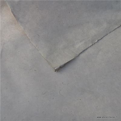 Papier népalais uni couleur Gris Clair Feuille 50x75 cm Lokta Fait-main