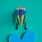 Insecte Scarabée Mimela Beetle en carton 15 cm Décoration 3D Studioroof