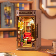 Kit Maquette Book Nook à fabriquer Librairie 18x10x24 cm TGB07 Serre-livres 3D miniature
