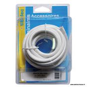 Cable électrique rond tissu blanc 4 mètres