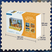 Kit Maquette Sonore La Chambre de Vincent 18x14.5x15.4 cm TQ401 6 Effets sonores Vincent's Bedroom Miniature 3D