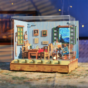 Kit Maquette Sonore La Chambre de Vincent 18x14.5x15.4 cm TQ401 6 Effets sonores Vincent's Bedroom Miniature 3D
