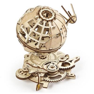 Ugears Maquette Bois Globe à Construire Puzzle 3D Mécanique 184 pièces