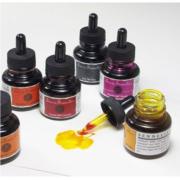 Coffret 5 flacons 30ml d'Encres d'Artistes Colorées Primaires Sennelier