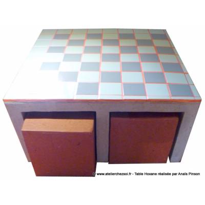 Table basse en carton Hoxane par Anas - Cot Tabourets - Dcoration papier et carrelage
