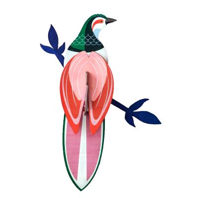 Oiseau de Paradis Rose Rani Décoration murale 3D Studioroof