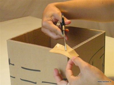 Tuto DIY Fiche pour fabriquer boite en carton - kraftage angle 3