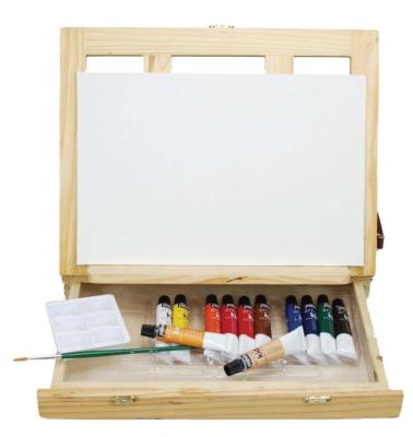 Coffret Chevalet Peinture Acrylique Artist Kid Pébéo 12 tubes de peinture