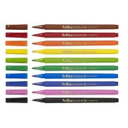 Feutres de Coloriage Colouring Pens 0.6mm Pochette 10 couleurs Artline Supreme
