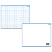 Ardoise effacable 1 coté Seyes 1 coté Blanc 21x26cm Bouchut