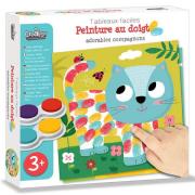 Coffret Peinture aux Doigts 6 Tableaux Animaux 3 ans Crealign