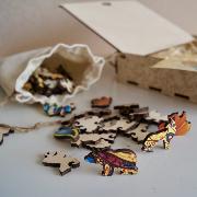 Puzzle en Bois Renard Rusé 103 pièces 29x19 cm XS Creatif Wood
