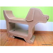 E-Patron PDF meuble en carton - Chien en carton Helvis