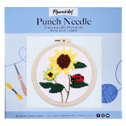 Kit Punch Needle Tournesols Coccinelle Ø20cm Figure d'Art