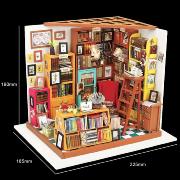 Kit Maquette 3D Bibliothèque miniature à fabriquer Sam's Study 22 cm DG102 Rolife