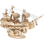 Maquette Bois Bateau Voilier 20cm Puzzle 3D de 118 pièces