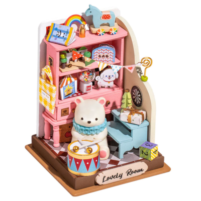 Mini-Kit Maquette Bois Maison miniature Salle de Jeu Lovely Room 7x7x9 cm DS027