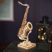 Maquette Bois Musique Saxophone 23 cm Puzzle 3D de 136 pièces